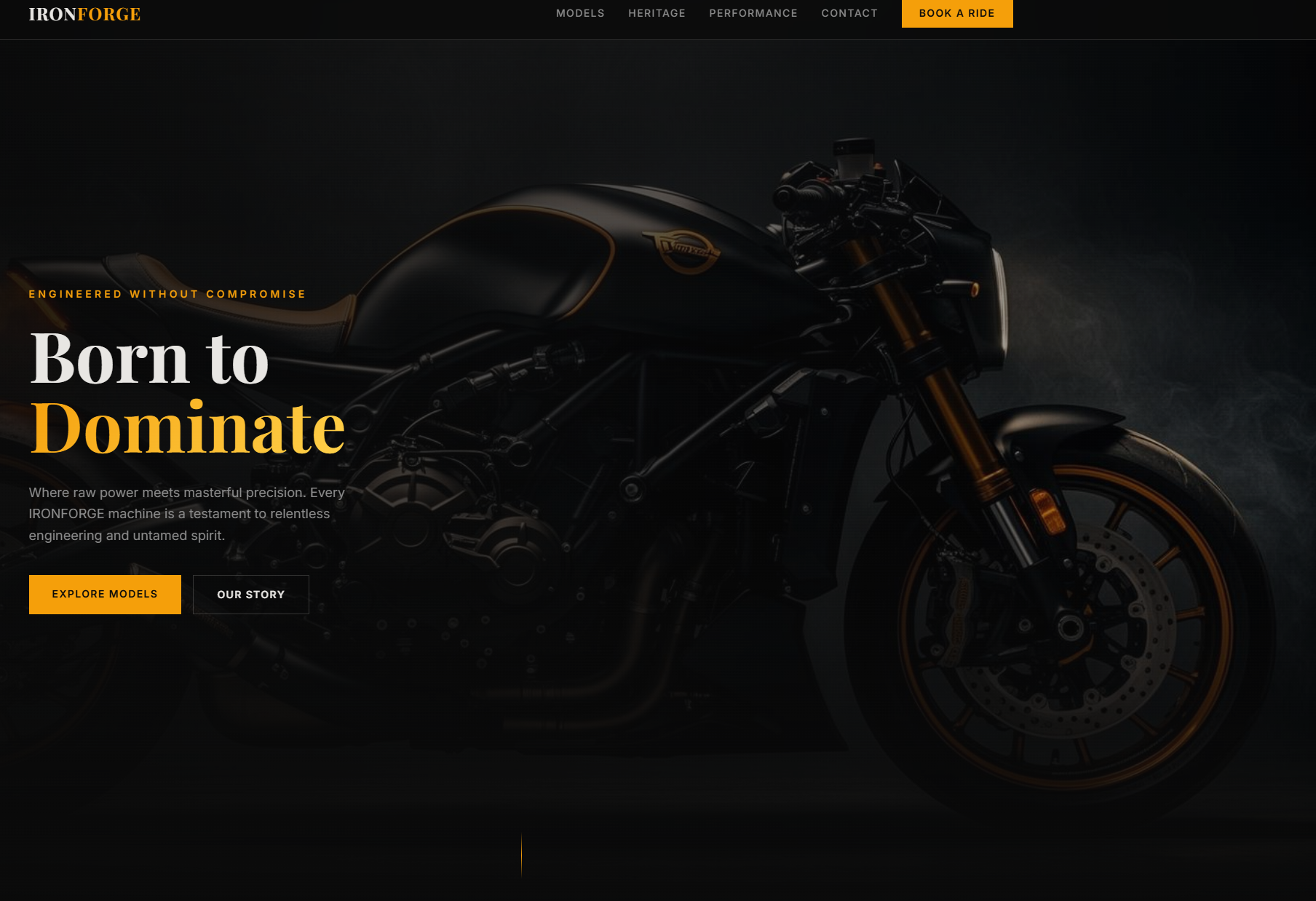 IRONFORGE — Premium Motorcycle Brand